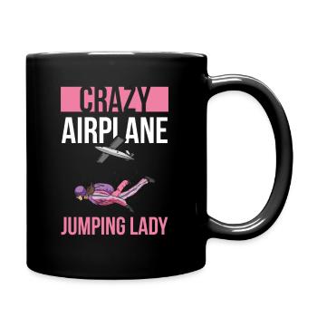Skydiving Design for a Skydiving Woman - Full Colour Mug - black - Right