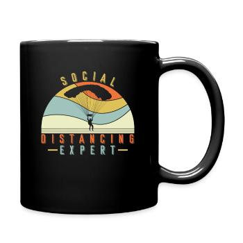 Parachute parachutiste expert en distance sociale - Mug uni - noir - Droite