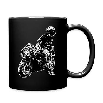 Motorcycle Lifestyle / Motorrad / Motorräder biker - Tasse einfarbig - Schwarz - Rechts