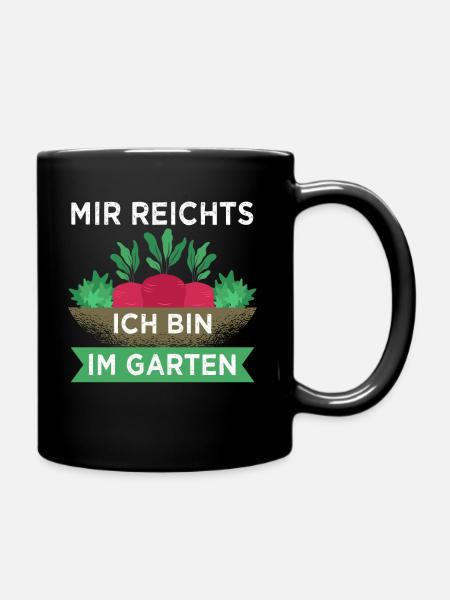 Garten - Lustiges Hobbygärtner Geschenk - Tasse einfarbig - Schwarz