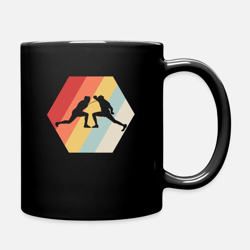 Fecht Mannschaft Fechten Fechter Retro - Tasse einfarbig - Schwarz