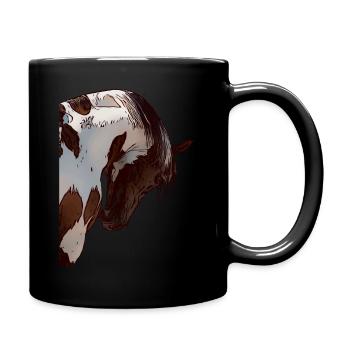 Cheval animal motif animal dames enfants - Mug uni - noir - Droite
