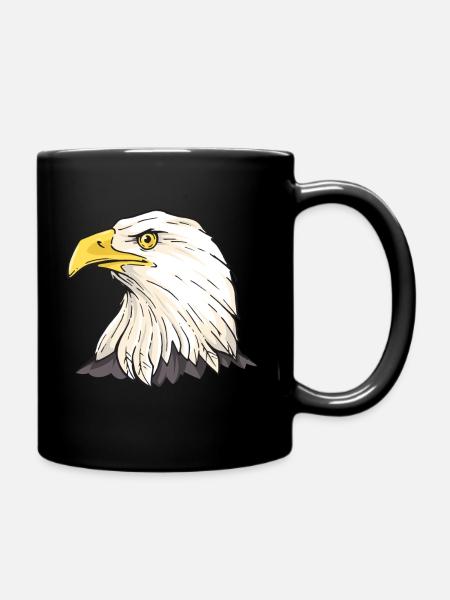 Aigle Fauconnier Chasse à tête blanche Fauconneur - Mug uni - noir
