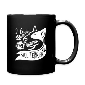 Bull terrier - Mug uni - noir - Droite
