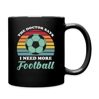 Football - Mug uni - noir - Droite