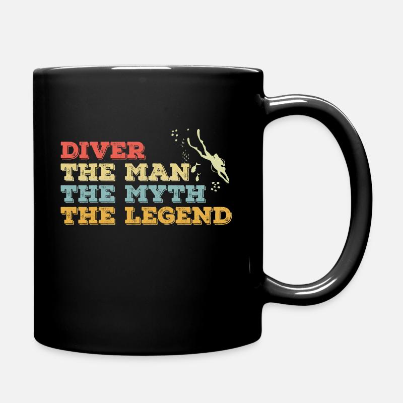 Tauchen Unterwasserwelt Taucher - Tasse einfarbig - Schwarz