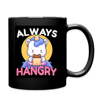 Always Hangry Sweet Unicorn Hungry Gift - Full Colour Mug - black - Right