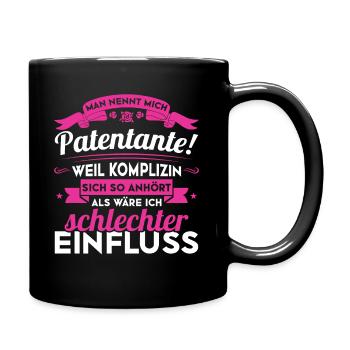 Patentante komplize lustiges Großvater - Tasse einfarbig - Schwarz - Rechts