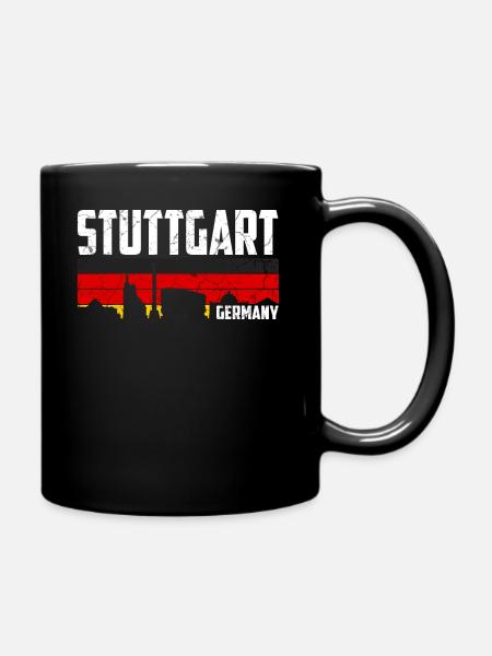 Stuttgart Deutschland - Tasse einfarbig - Schwarz