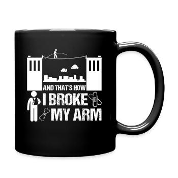 Corde raide bras cassé bras cassure cadeau enfants - Mug uni - noir - Droite