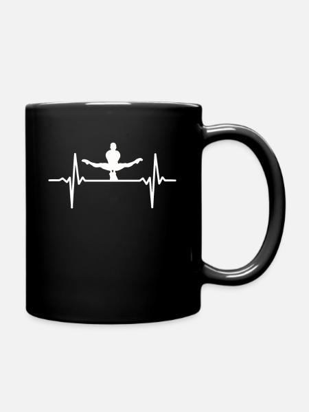 Gymnastique gymnastique gymnaste gymnaste battement de coeur cadeau - Mug uni - noir