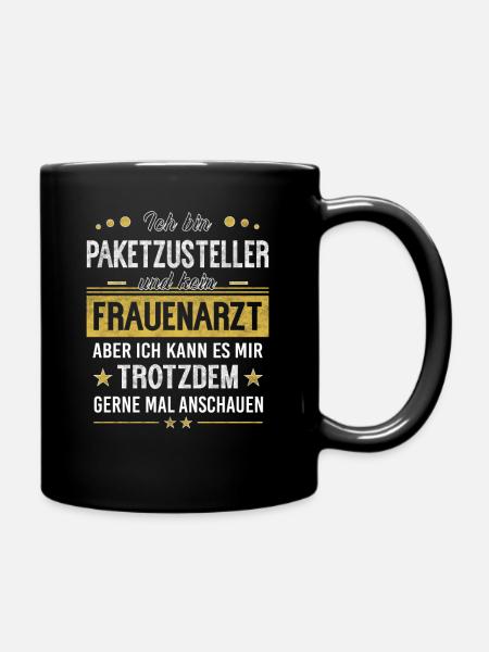 Postbote Briefträger Paketbote Brief Geschenkidee - Tasse einfarbig - Schwarz