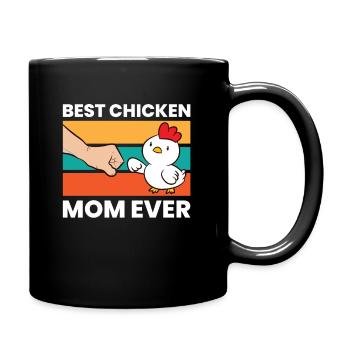 Best Chicken Mom Ever Funny Chicken - Full Colour Mug - black - Right