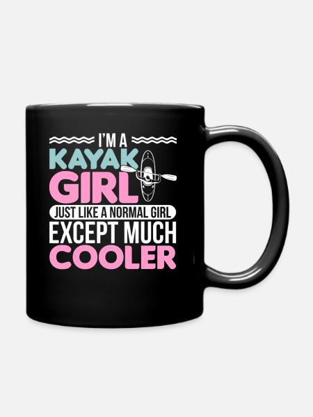 Kayak filles kayak amour paddle femme pagaie - Mug uni - noir