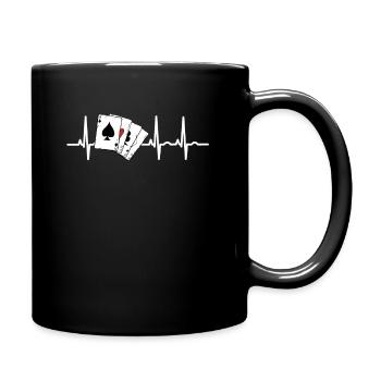 Cartes de Poker ECG - Mug uni - noir - Droite