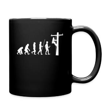 Electrician Electricity Artisan Gift Volt Watt - Full Colour Mug - black - Right