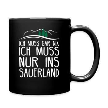 Sauerland Sauerländer Soest Wandern Geschenkidee - Tasse einfarbig - Schwarz - Rechts