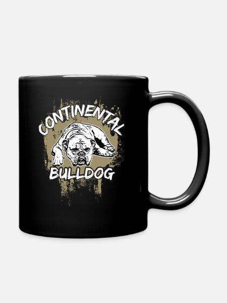 Colorbulls Conti Bulldoggen Continental Bulldogs - Tasse einfarbig - Schwarz