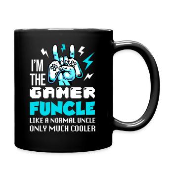 Je suis le cadeau de l'oncle Gamer Funcle Gamer - Mug uni - noir - Droite