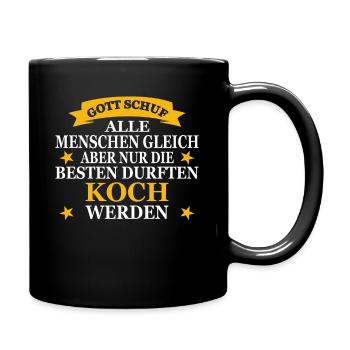 Bester Koch Kochen Kochkunst Geschenk Beruf - Tasse einfarbig - Schwarz - Rechts