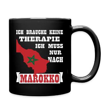 Marokko Afrika Marrokaner Geschenk - Tasse einfarbig - Schwarz - Rechts
