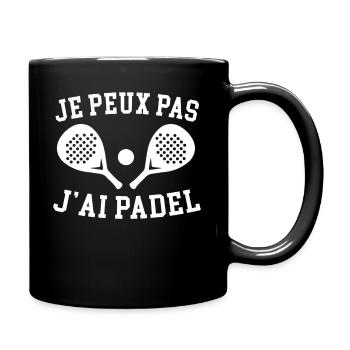 Je Peux Pas J'Ai Padel - Mug uni - noir - Droite