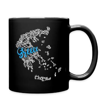 Ellas Mandala - Tasse einfarbig - Schwarz - Rechts