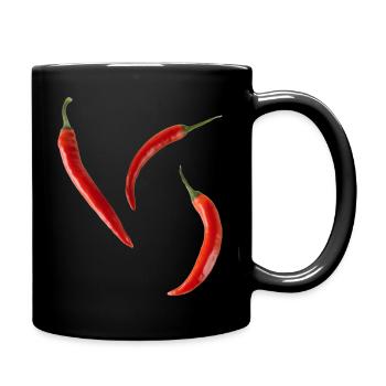 Three chillies - Full Colour Mug - black - Right