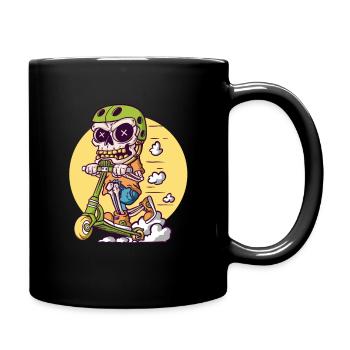 Skull Tretroller - Tasse einfarbig - Schwarz - Rechts