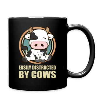 Cows cow cow pattern cow lover cattle gift - Full Colour Mug - black - Right