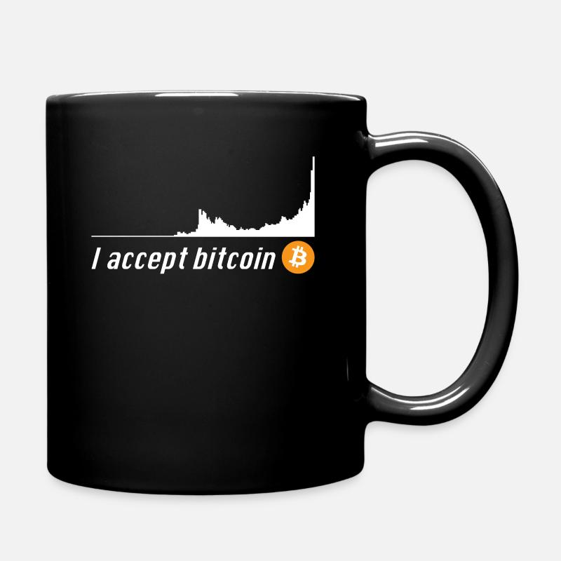 I Accept Bitcoin - Bitcoin Button Bitcoin Kurs - Tasse einfarbig - Schwarz