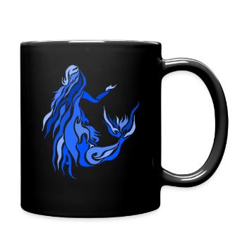 BLAUE MEERJUNGFRAU 2 - Tasse einfarbig - Schwarz - Rechts