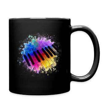 Piano Piano Musique cadeau aile piano numérique - Mug uni - noir - Droite