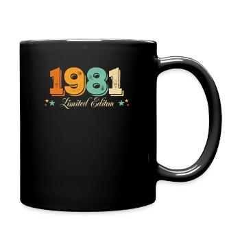 40th Birthday 40 Year Vintage 1981 May Limited - Full Colour Mug - black - Right