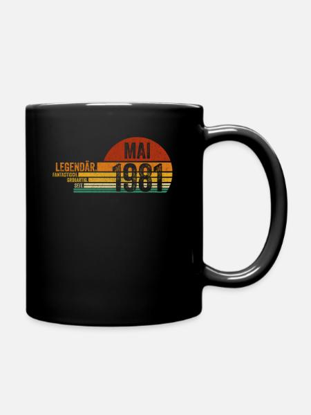 40. Geburtstag 40 Jahre Legendär 1981 Mai Legende - Tasse einfarbig - Schwarz