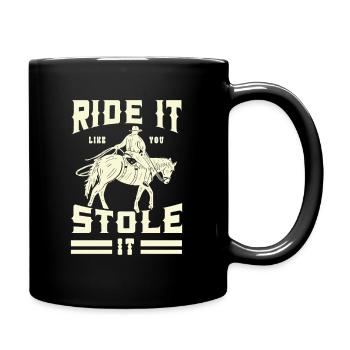 Horses Horseman Horse Gift - Full Colour Mug - black - Right