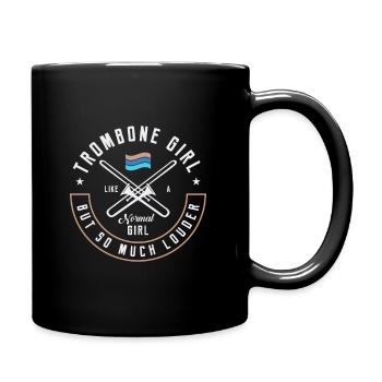 Trombone Musician Funny Gift idea - Full Colour Mug - black - Right
