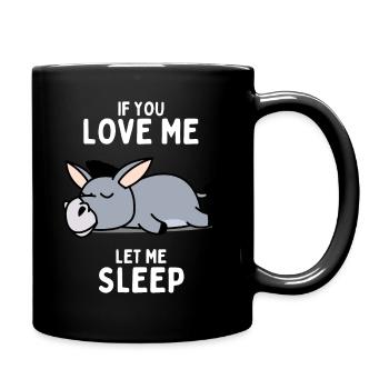 Sleeping Donkey Funny Gift - Full Colour Mug - black - Right