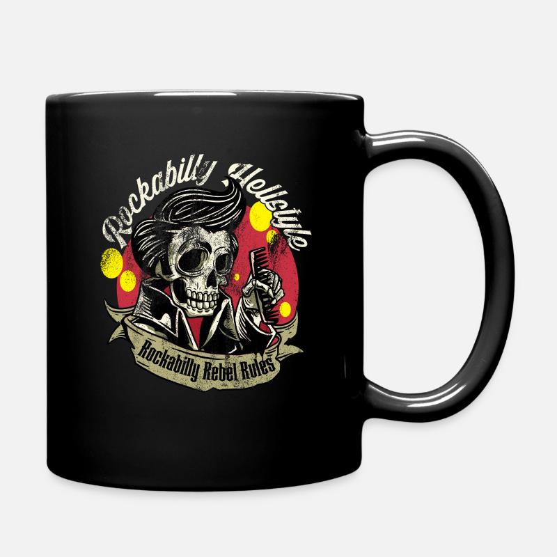 Rockabilly Rebel Rules Rockabilly Hellstyle - Tasse einfarbig - Schwarz