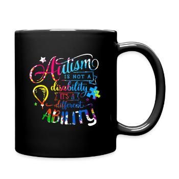 Autismus Autist Asberger Autismus Awareness Puzzle - Tasse einfarbig - Schwarz - Rechts