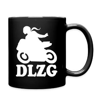 DLZG Motorcyclist The Left to Salute Motorcycle - Full Colour Mug - black - Right
