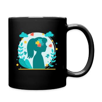 Autismus Autist Asberger Autismus Awareness Puzzle - Tasse einfarbig - Schwarz - Rechts