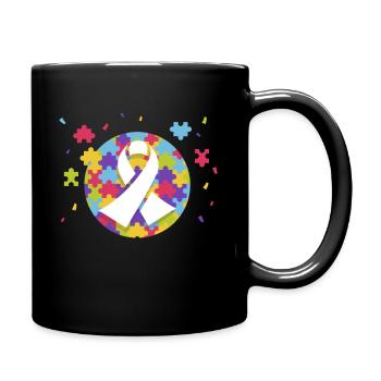 Autismus Autist Asberger Autismus Awareness Puzzle - Tasse einfarbig - Schwarz - Rechts
