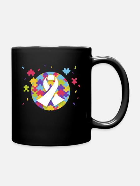 Autismus Autist Asberger Autismus Awareness Puzzle - Tasse einfarbig - Schwarz