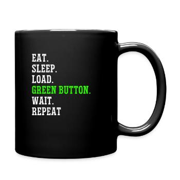 CNC Opérateur Machiniste Funny Green Button - Mug uni - noir - Droite