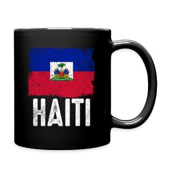 Haitian Holiday Haiti Flag - Full Colour Mug - black - Right