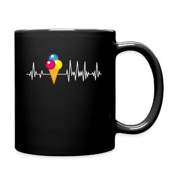 Glacière à glace battement de coeur Glace glace glacier - Mug uni - noir - Droite