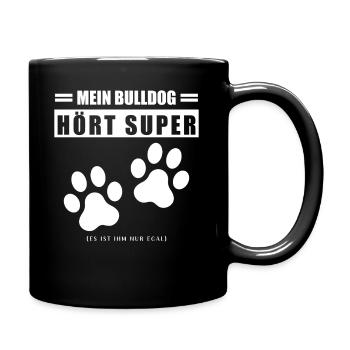 Bulldog - Tasse einfarbig - Schwarz - Rechts