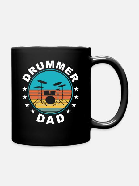 Batteur batterie batterie papa batteur papa - Mug uni - noir