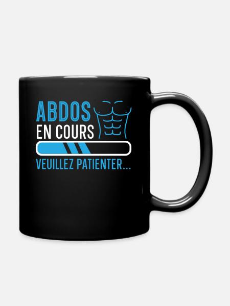 Abdos En Cours Veuillez Patienter - Mug uni - noir